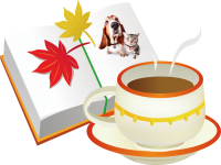 a book and coffee
